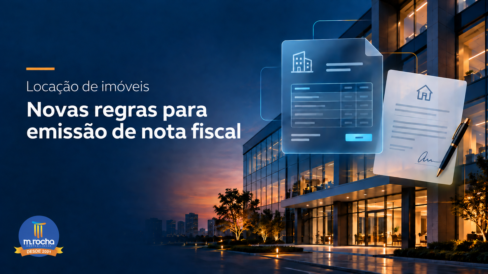Capa sobre locação de imóveis e novas regras para emissão de nota fiscal